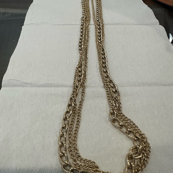 Vintage triple Gold Chain Necklace - Picture 16 of 16